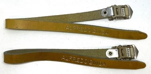 Vintage NOS Alfredo BINDA Leder Pedal ZEHENRIEMEN Bianchi Dino Made in Italy - Bild 1 von 5