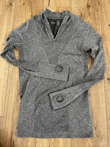 NWOT ZYIA Active Heather Grey Fog Performance 1/4 Zip Long Sleeve Top - Small - Picture 1 of 8