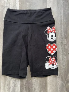 Disney Minnie Mouse Girls’ Black Biker Shorts - Picture 1 of 4