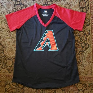 Nueva camiseta de béisbol para mujer Arizona Diamondback talla M mediana cuello en V MLB - Imagen 1 de 1