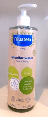 Mustela - Agua micelar sin fragancia con aloe vera orgánico y aceite de oliva 13,52 oz Foto 1 de 2