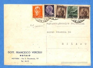 GEMELLI - DEMOCR.c.20 x 2 + £.1 +  LUOGOT.£.1 e c.60 arancio ann.NOVARA (245395) - Picture 1 of 2