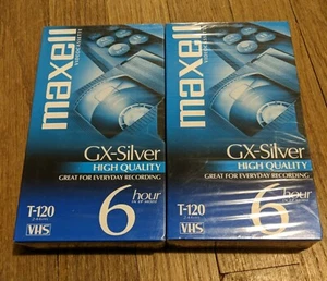 2 Maxell Videokassette VHS hochwertig versiegelt Gx-silber - Bild 1 von 5