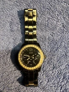 GUESS U13004L1 Black Dial Multifunction/Day/Date Crystal Bezel Watch ( 1027)  K1 - Picture 1 of 7
