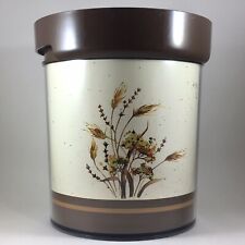 Vintage Thermo Serv Ice Bucket/Box 1981 Golden Harvest Wheat Made in USA Retro