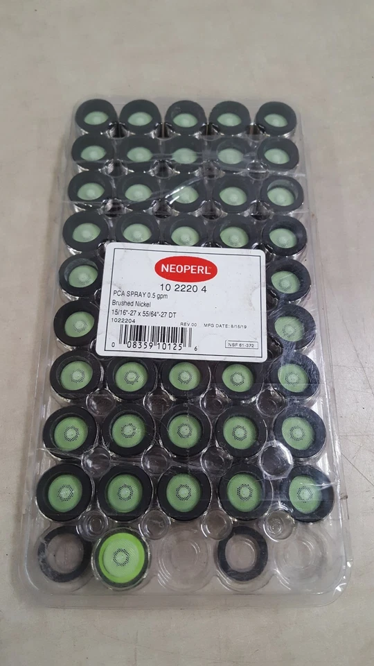 Lote de 46- Puntas de spray Neoperl PCA 0,5 gpm Níquel cepillado (1022204) Foto 1 de 4