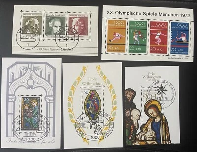 Germany Federal FDR Block STAMPS MINT & CTO - Image 1 of 4