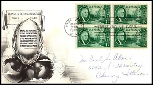 930 Memory of FDR FDC. Day Lowry Cachet, B4, addressed with SF - Picture 1 of 3