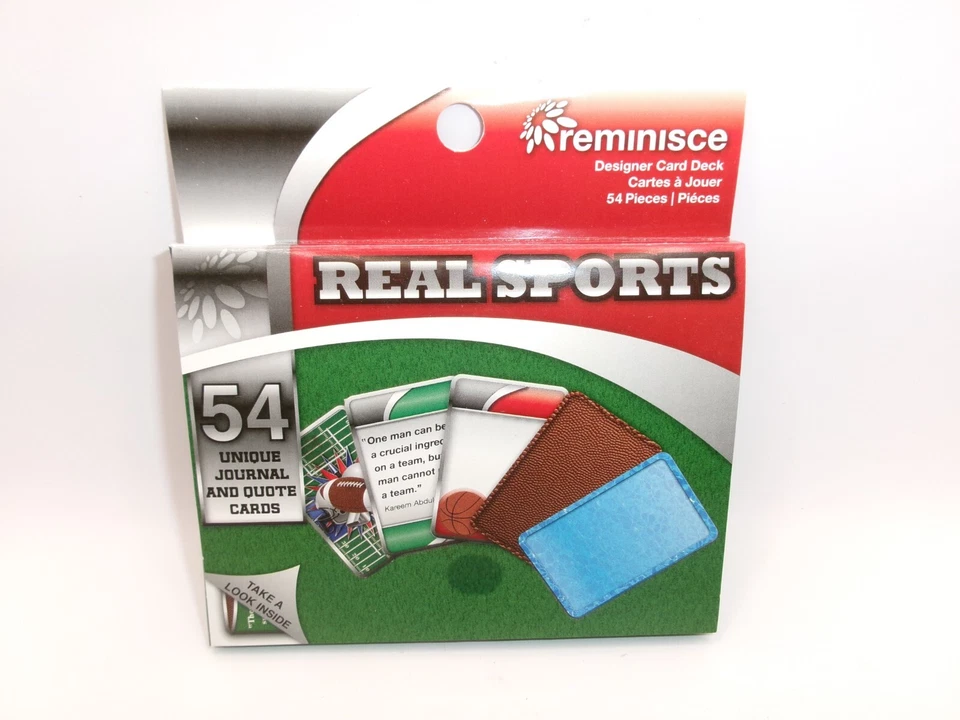 Diario deportivo real de reminiscencia y cartas de cotización 54 baraja de cartas de diseñador nueva en caja Foto 1 de 4