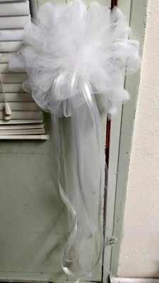  6 arcos gazebo para silla de tul blanco CON SERPENTINAS TRANSPARENTES SATINADAS AVAIL Foto 1 de 2