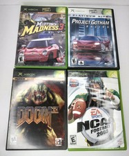 Lot of 4 Original Xbox Games Midtown madness 3 doom 3 project gotham racing ncaa