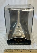New In Box Elgin Collectible Mini Clock Eiffel Tower Paris France