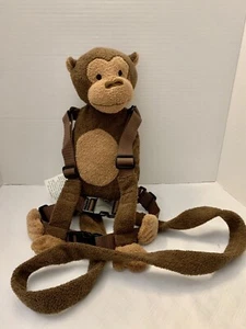 Gold Bug Child Safety Harness Monkey Plush Brown Cute With Snack Pocket - Picture 1 of 8