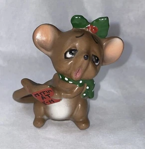 Josef Originals Vintage Mouse Singing Christmas Hymns Miniature Figure Japan 2” - Picture 1 of 5