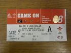 29/11/2008 Ticket: Rugby Union, Wales v Australia [At Millennium Stadium Cardiff
