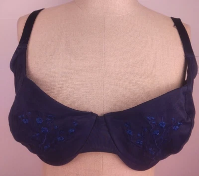 Sutiã Lane Bryant 1741 azul marinho nylon com fio camiseta tamanho 38 D (29) - Imagem 1 de 4