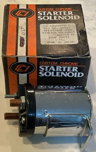 25042 CUSTOM CHROME STARTER SOLENOID REPLACES HARLEY-DAVIDSON 71469-65CP NOS - Picture 1 of 2