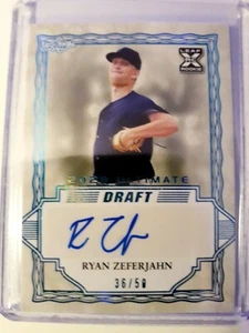 2020 Leaf Ultimate Draft Ryan Zeferjahn Rookie RC AUTO Blue /50 SSP Red Sox - Picture 1 of 1