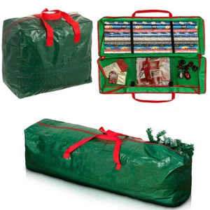 STORAGE BAG FOR CHRISTMAS XMAS TREE OR DECORATION LIGHTS ZIP UP SACK 7FT TREES - Picture 1 of 15