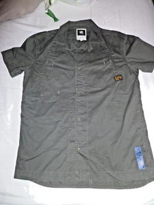 Mens Short Sleeved G-star Raw Shirt Large green gray size L - Picture 1 of 8