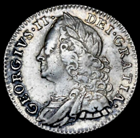 1758 George II Sixpence, Great Britain, ex Baldwin’s Basement, S-3711 Cover