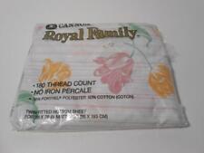 VTG NEW CANNON ROYAL FAMILY TWIN FITTED BOTTOM SHEET NO-IRON PERCALEUSA