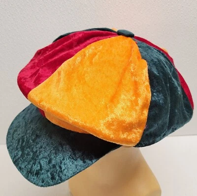 Funky Floppy Halloween Hat Newsboy Beret Velveteen Novelty Costume Fun World - Image 1 of 4