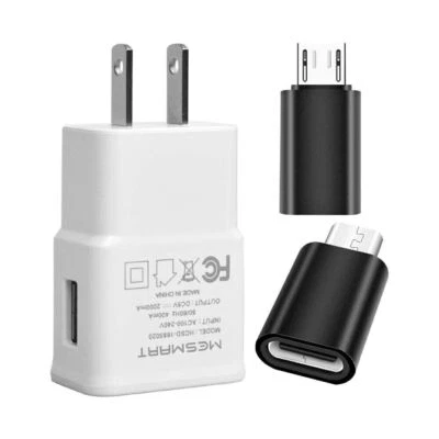 Carregador de carro de parede tipo C fêmea para micro USB macho conversor para Samsung Acer HTC - Imagem 1 de 4