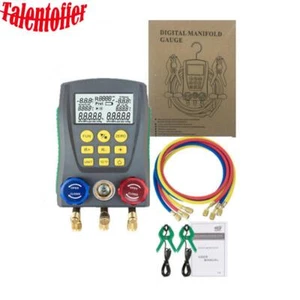 HVAC Vacuum Pressure Temperature Test Refrigeration Digital Manifold Gauge Meter - Picture 1 of 13
