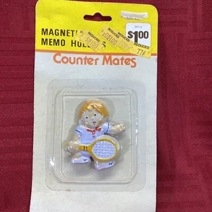 VTG 1986 CounterMates Magnetic Tennis Memo Holder McCrory Couner Mates NEW!!! - Picture 1 of 3