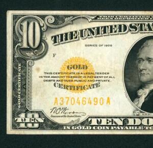 $10 1928 Gold Certificate * Daily Currency Auctions * Combined Shipping *