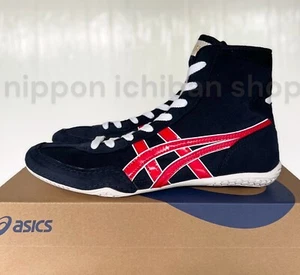 【Made to order】ASICS Wrestling Shoes 1083A001 EX-EO TWR900 Navy x Red x White - Picture 1 of 8