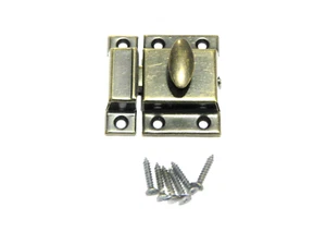 Vintage Cabinet Latch Antique Brass Finish Farm House - Picture 1 of 8