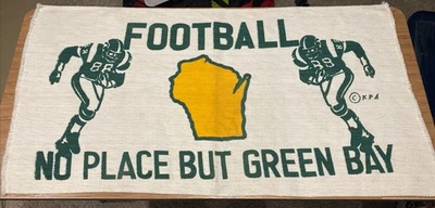 Circa 1960s Green Bay Packers Area Rug/Doormat - Image 1 of 4