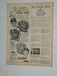Magazine Ad* - 1958 - Rawlings - Mickey Mantle & Stan Musial - Picture 1 of 1