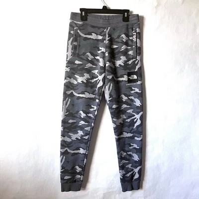 The North Face Boys Youth Large Jogger Pant Gray Camouflage Pockets Drawstring - Image 1 of 4