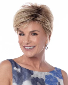 Toni Bratting Wig Short Pixie Style Dirty Blond Brown Highlights - Picture 1 of 19