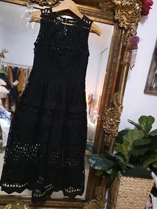 GRACE & HART Formal Black Lace Cutout Dress Sz 8 - Picture 1 of 5