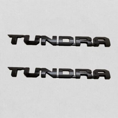 NUEVO 2 PIEZAS Puerta TUNDRA Negro Brillante INSIGNIA EMBLEMA Ajuste 2014-25 Tundra SR5 4X4 Limited Foto 1 de 4