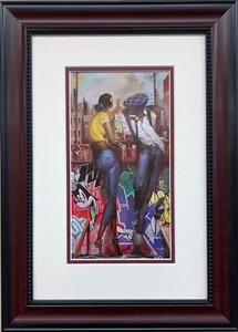 Frank Morrison "Roof Top" Custom Framed Black Art NEW! - Picture 1 of 3