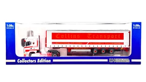 UNIVERSAL HOBBIES 1/50 - SCANIA TRUCK & TRAILER COLLINS TRANSPORT CORK - BOXED - Picture 1 of 1