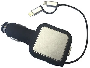 iPhone 6 7, 8 iPad, iPod, Samsung Car, Van & Truck 12/24V Retractable Charger - Picture 1 of 2