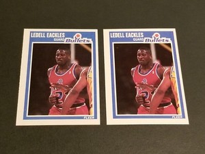 2-1989-90 FLEER BASKETBALL #158 LEDELL EACKLES  WASHINGTON BULLETS NR.MINT 