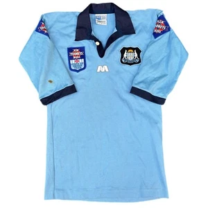 Jersey NSW Blues Estado de Origen Guernsey De Colección Años 90 Manga Larga Rugby - Imagen 1 de 11