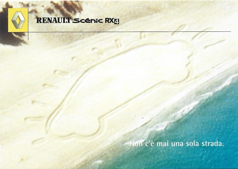 CARTOLINA / POSTCARD RENAULT Scénic RX4 - non c'è mai una sola strada - Immagine 1 di 1