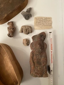 Inka Maya Azteken Figur Präkolumbische Südamerika 5 x Original Artefakte Puebla - Bild 1 von 15