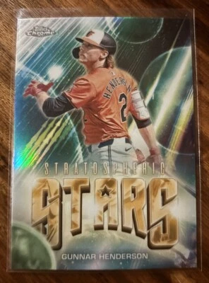 Gunnar Henderson ⭐️ STRATOSPHERIC STARS SSP Chrome ⭐️ Topps 2024 Chrome Update - Image 1 of 2