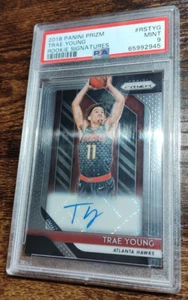 2018-19 Prizm Trae Young Rookie Signatures Auto RC #RSTYG PSA 9 "C" - Picture 1 of 2