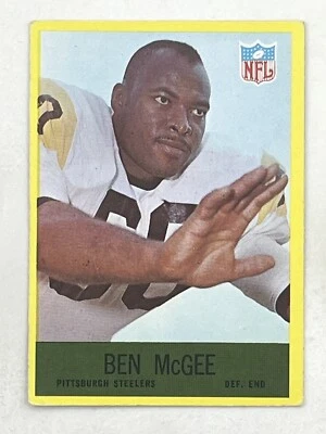 Ben McGee 1967 Philadelphia #154 NFL Pittsburgh Steelers DE Vintage Trading Card - Image 1 of 2