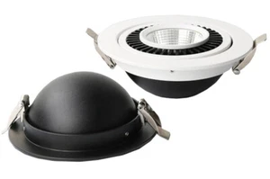 LED COB Ceiling Light Fixture Adjustable Recessed Flush Mounted Lamp Exhibition - Picture 1 of 14